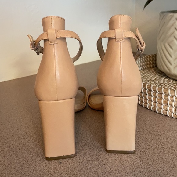Vince Camuto Ankle Strap Block Heel Sandal, Nude, Size 9 - Picture 4 of 6